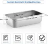 Edelstahl Kastenform 2er-Set Brotbackform 23,5cm x 12,6cm x Produktbild-Vorschau 2
