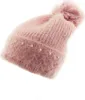 Bommelmütze mit Perlen bestickt Strickmütze mit Innenfutter Produktbild-Vorschau 2