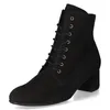 A black lace-up boot on a white background. Produktbild-Vorschau
