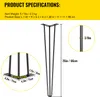 Product specifications and dimensions for hairpin table legs. Produktbild-Vorschau