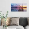 DEQORI Hybrid Leinwand Bild 60x30 cm 'Abendstille am See' Produktbild-Vorschau 3