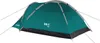 A teal camping tent with gray accents and a black base, set against a white background. Náhled obrázku produktu