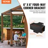 VEVOR Lot de 2 connecteurs de poteaux en plaques d'acier de Voir les images du produit 2