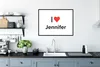 MuchoWow® Gerahmtes Poster Ich liebe - Jennifer - Mädchen Produktbild-Vorschau 4