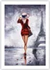 Poster - Poster ohne Rahmen - Frau Turm Eiffel - 50x70 cm - Produktbild-Vorschau 1