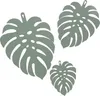 UNUS® Wandaufhänger Monstera Blätter, 3er Set Metall, Produktbild-Vorschau 1