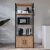 Kuchyňský regál "Arhuni" se 2 dvířky a 5 háčky 139 x 56 x Náhled obrázku produktu 2