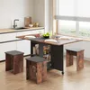 Mondeer Table de salle à manger avec 4 tabourets Gain de Voir les images du produit 2