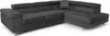 A dark gray sectional sofa with a chaise lounge is shown against a white background. Produktbild-Vorschau
