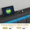 Lit rembourré INONEFT 160x200 cm avec éclairage LED et Voir les images du produit 6