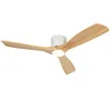 DeckenventilaTor Weiß mit Holz 131,5 cm inkl  LED Dimmbar Produktbild-Vorschau 1