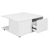 WOHNLING Design Couchtisch 70x70 cm Weiß Wohnzimmertisch Produktbild-Vorschau 9