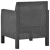 Gartenstuhl mit Kissen Anthrazit 63x65x76 cm PP Rattan Produktbild-Vorschau 4