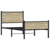 Metallbett ohne Matratze Sonoma-Eiche 100x190 cm Produktbild-Vorschau 1