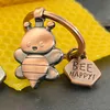 LANOLU Schlüsselanhänger Biene Bee Happy, Mutmacher Produktbild-Vorschau 2