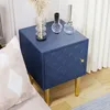Set da 2 comodini, tavolini da comodino, blu navy, tavolini Anteprima dell’immagine prodotto 7