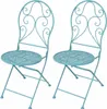 Gartenstuhl 2er Set Serie Lani Blau 40x40x93 cm Sitzhöhe 45 Produktbild-Vorschau 1