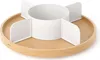 BELLWOOD Lazy Susan geteilt, weiß/natur Produktbild-Vorschau 2