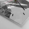 Wanduhr - Quadrat - Glasuhr - Frau modern schwarz und weiß Produktbild-Vorschau 5