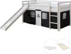 Homestyle4u Hochbett 90x200 mit Matratze Rutsche Vorhang Produktbild-Vorschau 16
