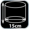 An illustration of a cylinder with dimensions indicated, along with text specifying a measurement. Podgląd zdjęcia produktu