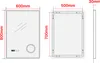 Technical drawings of a mirror with dimensions indicated. Anteprima dell’immagine prodotto