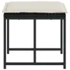 Gartenhocker mit Kissen 4 Stk. Schwarz Poly Rattan Produktbild-Vorschau 6