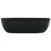 A black ceramic sink is shown from the side against a white background. Náhľad obrázku produktu
