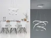 Lampada a sospensione a LED BOLOGNA argento-bianca 36 W, Anteprima dell’immagine prodotto 1