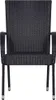 vidaXL Stapelbare Gartenstühle 6 Stk. Poly Rattan Schwarz - Produktbild-Vorschau 4