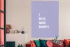 MuchoWow® Poster Ich brauche mehr Bikinis - Lila - Zitat Produktbild-Vorschau 3
