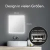 LED Badspiegel 40×45 cm, Aluminiumrahmen, Lichtfarbe Produktbild-Vorschau 5