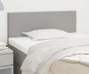 vidaXL Čelo postele svetlosivé 90x5x78/88 cm Látka Náhľad obrázku produktu 2