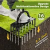 Rasenlüfter 2-in-1 manuell - Gartenkralle mit 24 Spikes für Produktbild-Vorschau 5