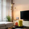 Design Stehlampe DunkelBronze mit Goldenen 5 Lichtern Produktbild-Vorschau 9