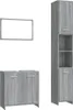 vidaXL 3-tlg. Badmöbel-Set Grau Sonoma Holzwerkstoff Produktbild-Vorschau 1