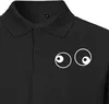 Huuraa Damen Polo Shirt Freaky Eyes M Black Bio Baumwolle Produktbild-Vorschau 2