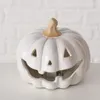 LED Kürbislaterne Porzellan weiß dekorativ für Halloween Produktbild-Vorschau 5