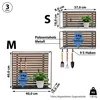 Wandregal 3er Set S-Haken 2 Größen Eisen Holz Regal Produktbild-Vorschau 3