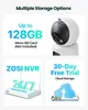Marketing image showing storage options for a security camera system. Produktbild-Vorschau