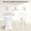 IvoQ Zestaw 2 stolików koktajlowych biały – w zestawie 2 Podgląd zdjęcia produktu 4