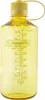 A yellow Nalgene water bottle with measurement markings and a logo. Produktbild-Vorschau