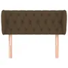 vidaXL Kopfteil mit Ohren Dunkelbraun 103x23x78/88 cm Stoff Produktbild-Vorschau 4