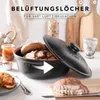 Römertopf Brottopf Rund Ø 30cm - Brotkasten Schwarz aus Produktbild-Vorschau 4