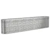 vidaXL Hochbeet Verzinkter Stahl 332x40x68 cm Silbern Produktbild-Vorschau 1