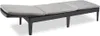 A sunlounger with a gray cushion on a white background. Produktbild-Vorschau