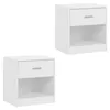 Relaxdays Nachttisch 2er Set, Schublade, offenes Fach, HBT Produktbild-Vorschau 10