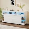 140*40*70cm Beistelltisch, Wohnzimmer Hochglanz Produktbild-Vorschau 10