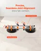 A tool for aligning and leveling tile seams is shown on a tiled floor. Voir les images du produit