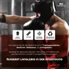 A boxer in training, with feature callouts for the product. Produktbild-Vorschau